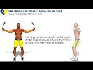 dumbbell exercises shoulders closures on head