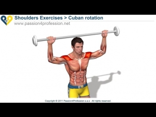 rotator cuff exercises - cuban rotation / exercise for the muscles of the shoulders