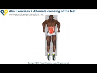 alternate crossing of the feet - lower abs