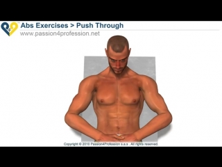 push through - upper ab exercise